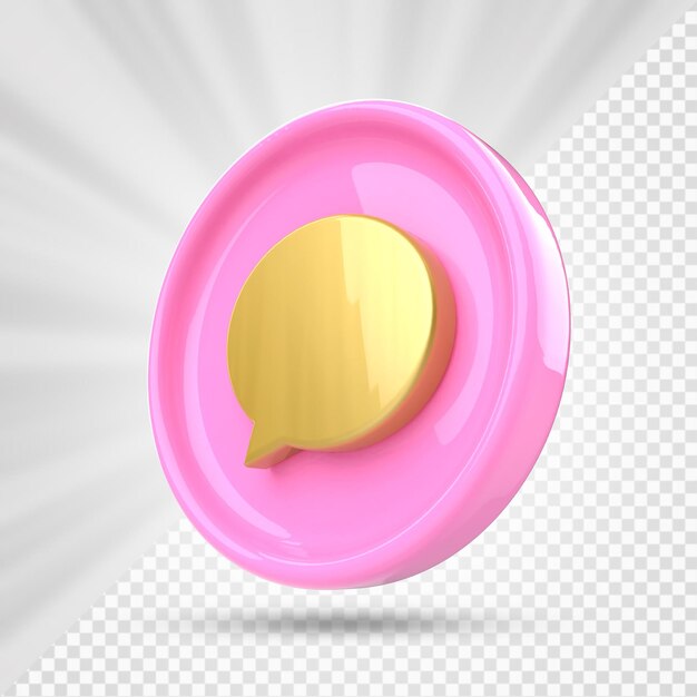 Kommentarsymbol Kommentarschaltfläche . 3D-Element