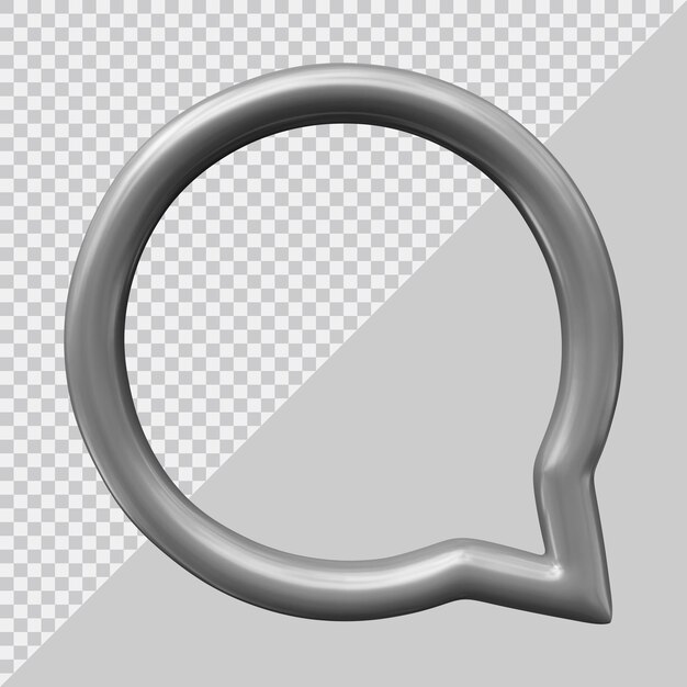 Kommentarsymbol-logo mit modernem 3d-stil