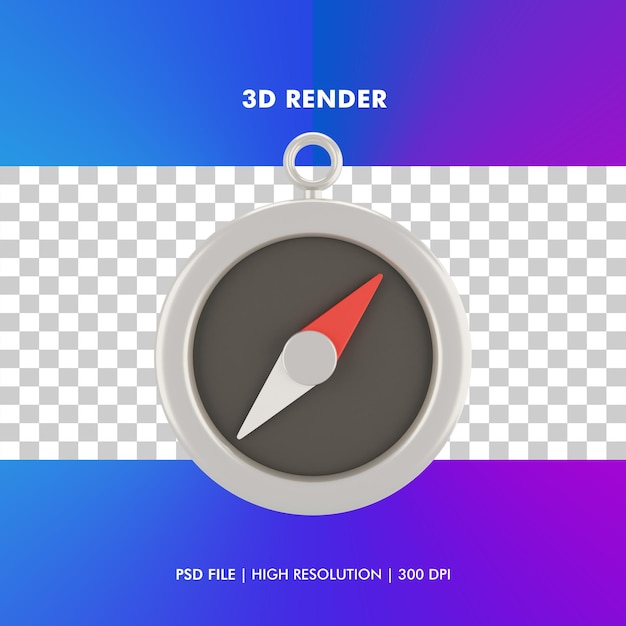 Kompass Abbildung 3d render isoliert