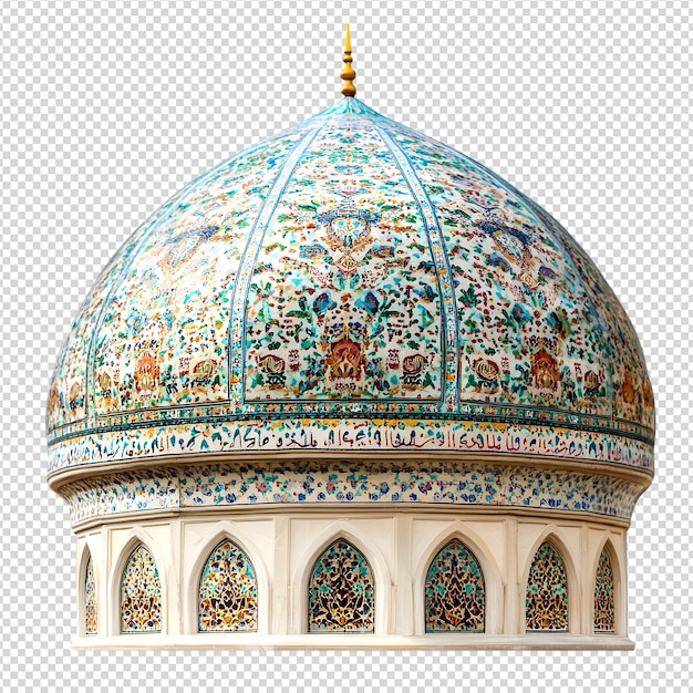 Kompliziert geschmückte Moschee-Kuppel mit Details aus Keramikfliesen