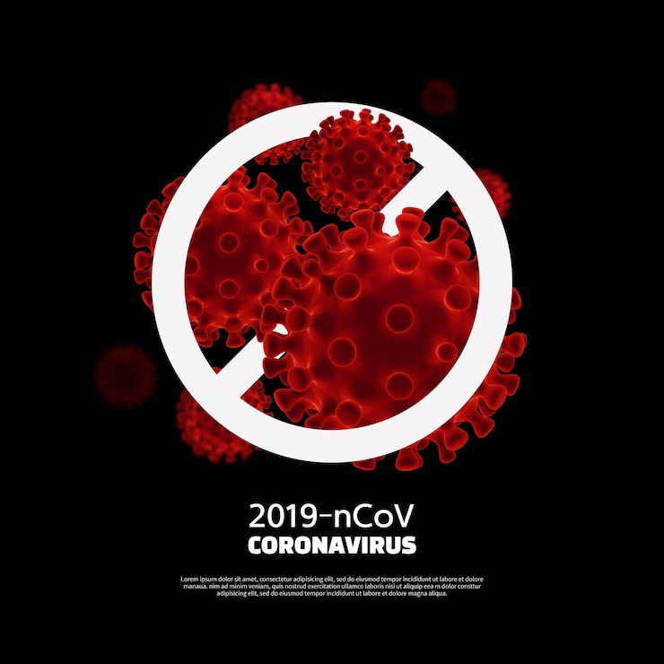 PSD koncept koronaviru 2019-ncov