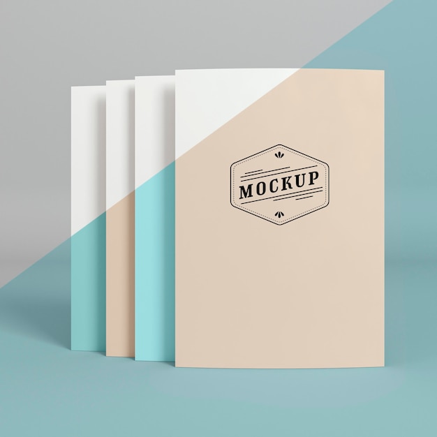 Koncept papírového pop-up mockupu