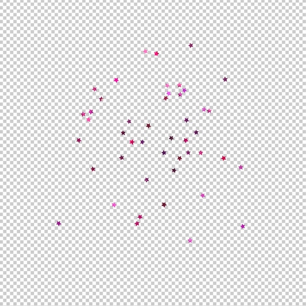 Konfetti mit violetten Sternen Violette Sterne funkeln Dekorationsausschnitt Psd-Datei