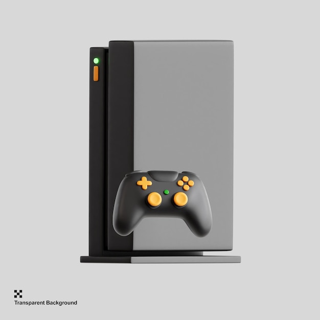 Konsolenillustration der 3D-Spieleplattform