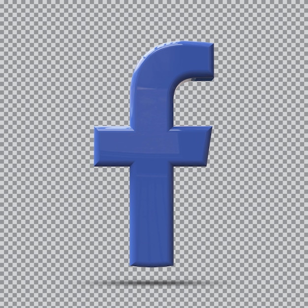 PSD konzept 3d-symbol facebook