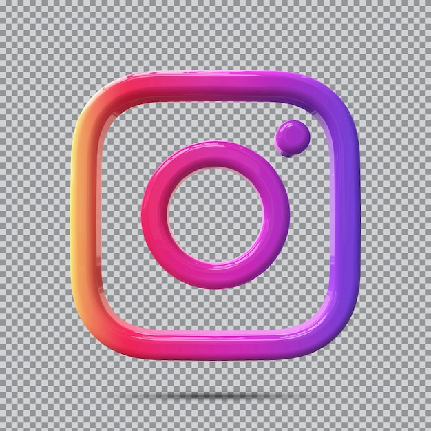 Konzept 3d-symbol instagram