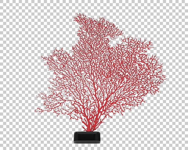 Korallenbaum isoliert auf durchsichtigem Hintergrund 3D-Rendering-Illustration