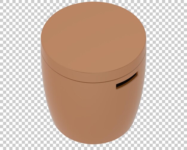 Korb auf transparentem Hintergrund 3D-Darstellung