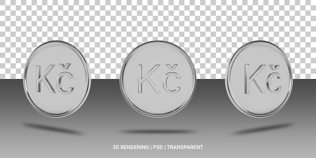 PSD koruna-silbermünze 3d-symbol