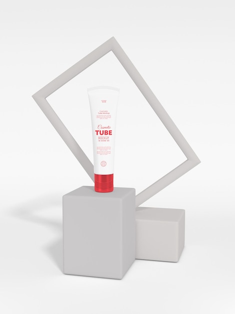 Kosmetik-creme tube branding mockup