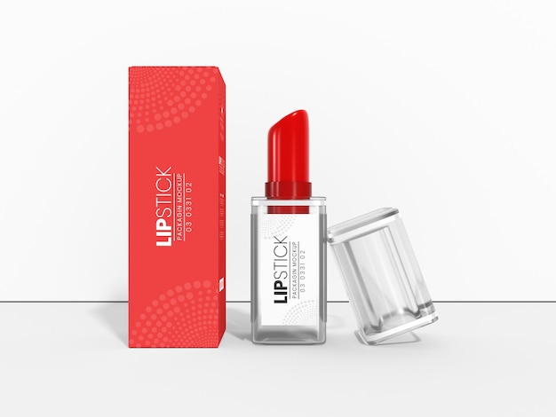 Kosmetik-Lippenstift-Branding-Mockup