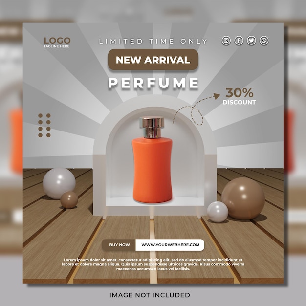kosmetik schönheitsprodukte social media instagram und facebook post web banner