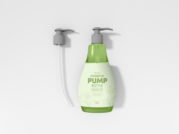 Kosmetikprodukt pumpflasche mockup