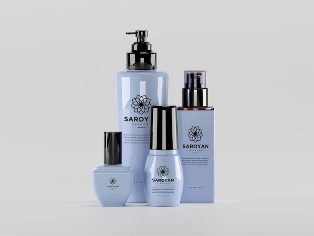 Kosmetische Branding-Mockup-Szene