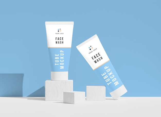 Kosmetische creme tube mockup