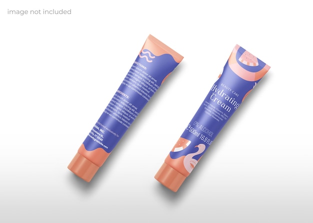 PSD kosmetische creme tube mockup