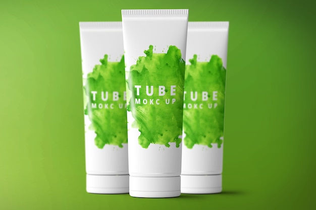 Kosmetische creme tube mockup