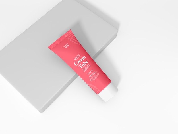 Kosmetische creme tube verpackung mockup