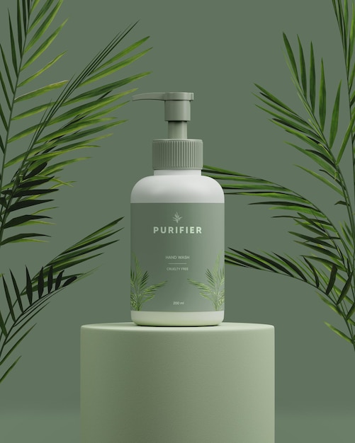 PSD kosmetische lotion cremedose behälter mockup