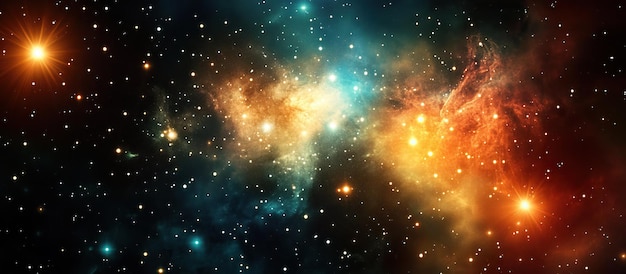 Kosmischer Nebel mit hellen Sternen