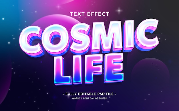 Kosmischer Texteffekt