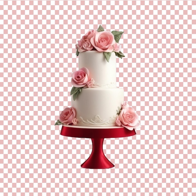 kostenlos herunterladen Geschmackhafter Hochzeitsfondantkuchen, der auf durchsichtigem Hintergrund isoliert ist
