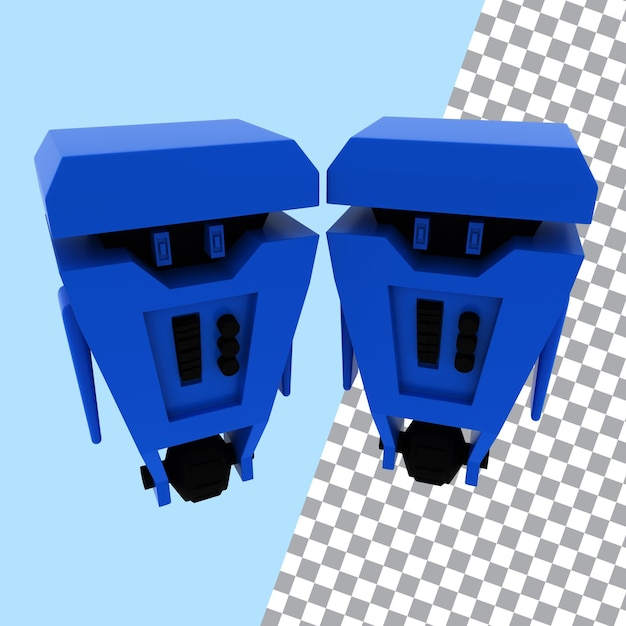 Kostenlose 3D-Rendervektor-Roboterfigur