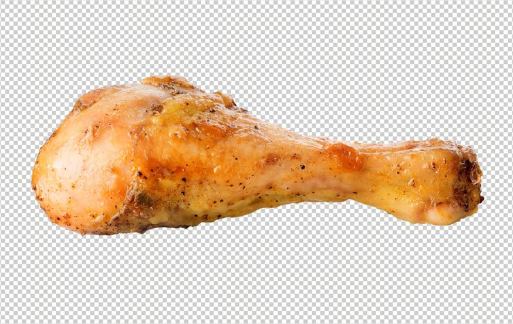 Kostenlose Foto gebackene Hühnerstöcke in Honig-Mustard-Marinade gegrilltes Hühnerbein