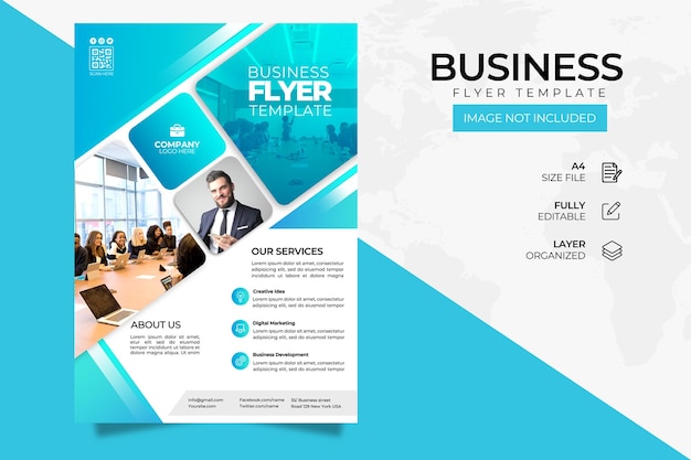Kostenlose kreative Business-Flyer- oder Poster-Designvorlage im PSD-Format