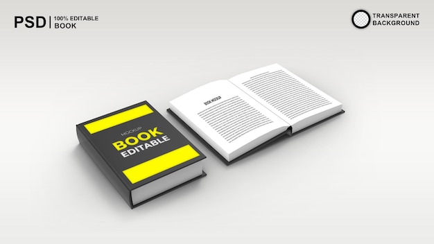 Kostenlose PSD-Datei Mockup-Design für Bücher