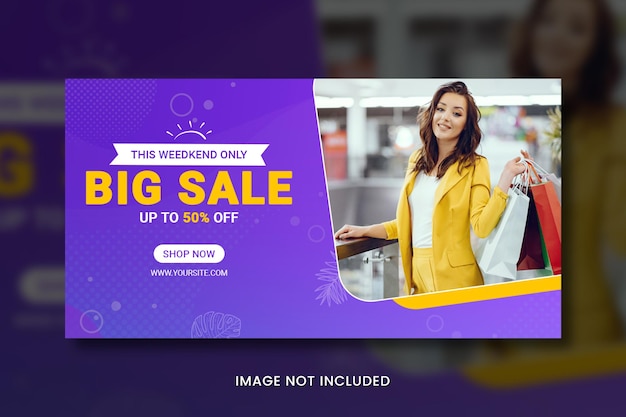 Kostenlose psd fashion big sale cover facebook