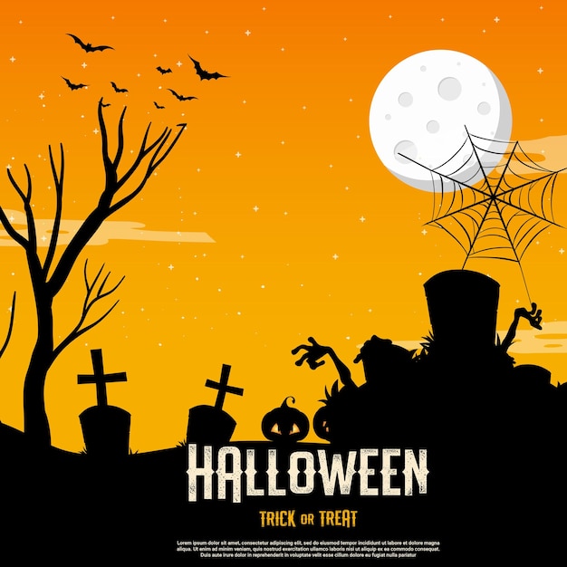 Kostenlose PSD-Halloween-Design-Vorlage