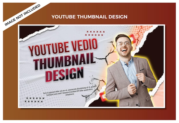 Kostenlose PSD Moderne YouTube-Video-Miniaturansicht oder Web-Banner-Vorlage für Unternehmen