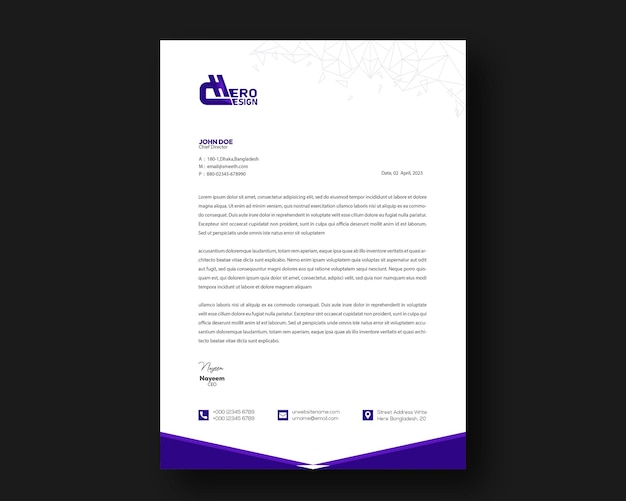 Kostenlose PSD-Professionell-Kreativ-Briefkopf-Vorlagen-Design