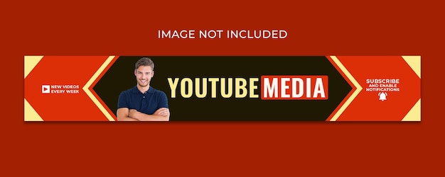 Kostenlose PSD professionelle Youtube-Kanal-Cover-Art Social-Media-Banner-Design