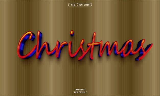 Kostenlose PSD-Weihnachtstext-Stil-Effekt