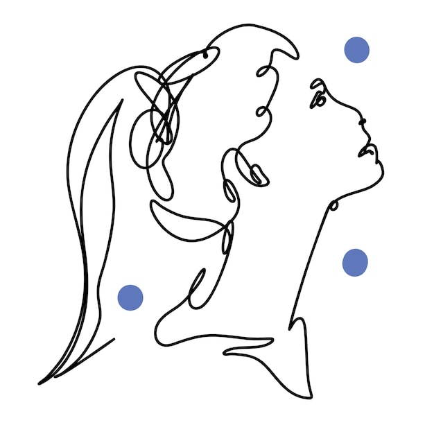 Kostenlose Vektorhandgezeichnete Gesichtszeichnungsillustration