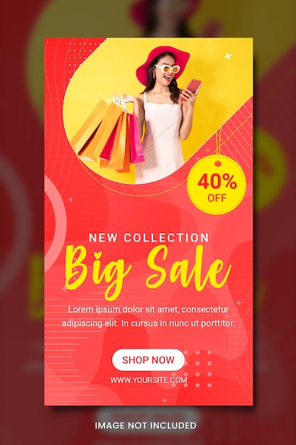 Kostenloser PSD-Mode-Big-Sale-Social-Media- und Instagram-Beitrag