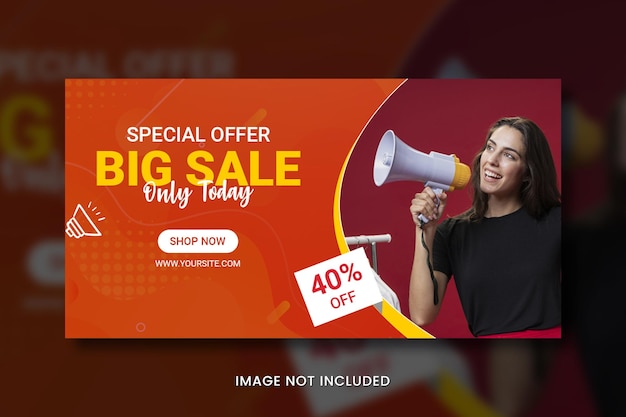 Kostenloser PSD-Mode-Big-Sale-Social-Media- und Instagram-Beitrag