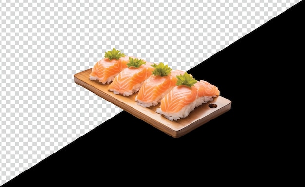 PSD kostenloses lachsfisch-sushi mit png- und psd-hintergrund