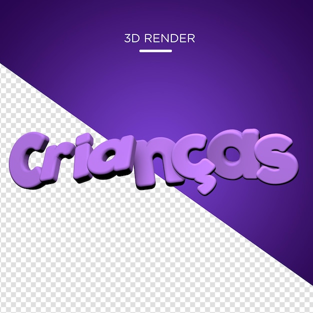Kostenloses PSD-3D-Logo rendert den brasilianischen Kindertag der Kinder