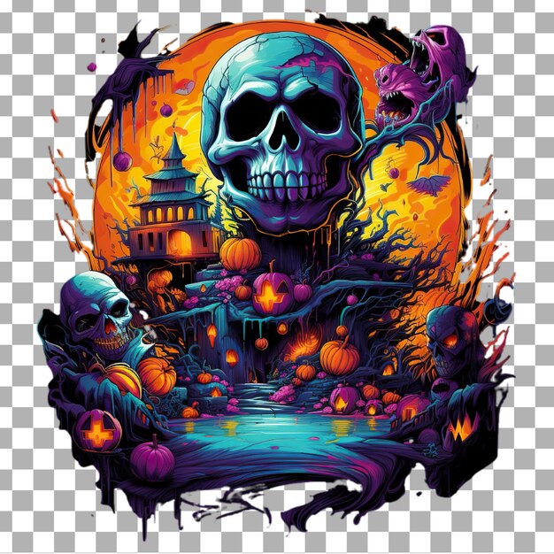 PSD kostenloses psd-halloween-design für t-shirts und andere stoffe