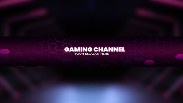 Kostenloses youtube-banner für gamer