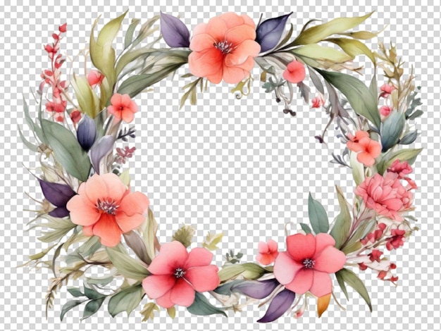 PSD kränze blumenrahmen aquarellblumen png