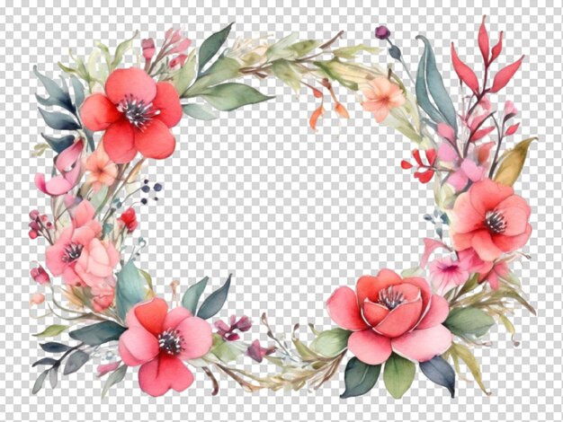 PSD kränze blumenrahmen aquarellblumen png