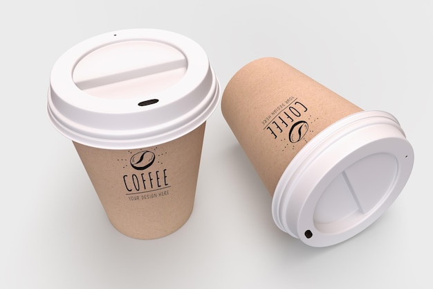 Kraft Kaffeetassen-Mockup