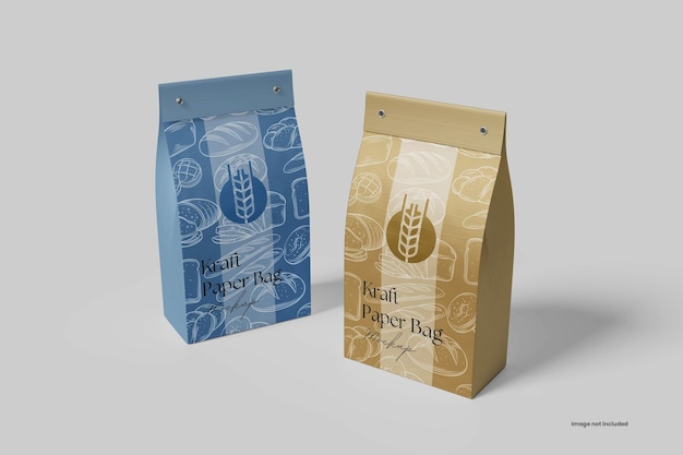 kraft paper bag mockup