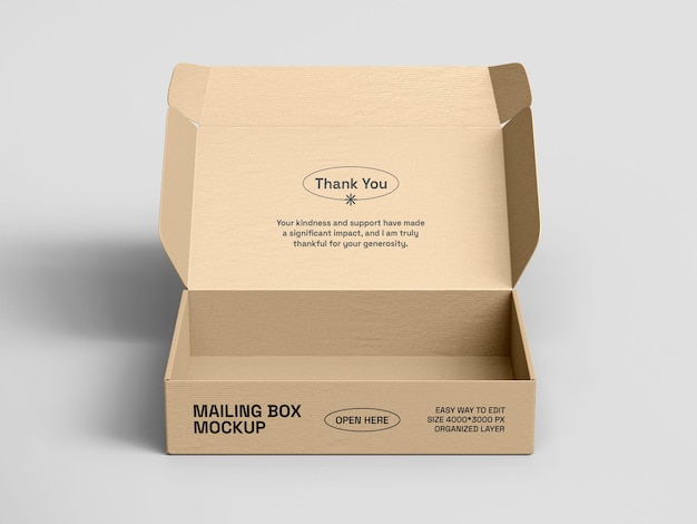 Kraft-Papier-Branding-Mockup für Briefkasten