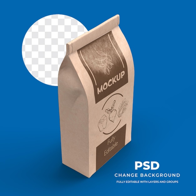 Kraft-Papierbeutel-Mockup