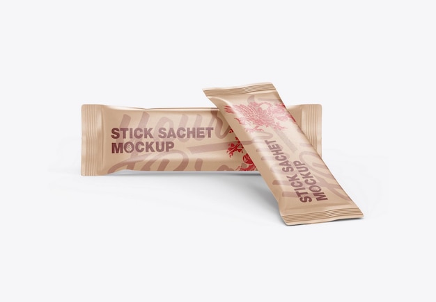 Kraft Stick Sachet Mockup